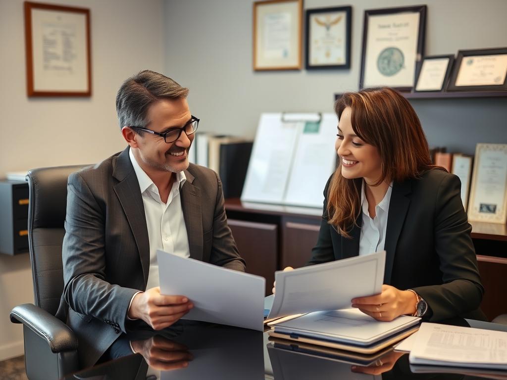 Person consulting with immigration attorney